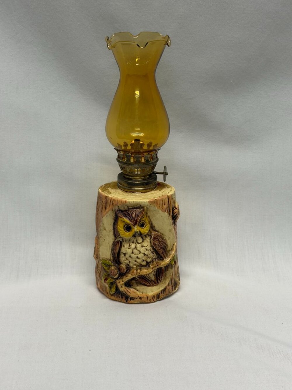 Keeepsake Ceramics Miniature Owl Oil Lamp Vintage